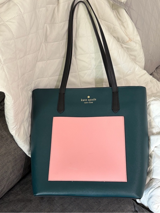 kate spade Handbags - kate spade Teal & Pink Colorblock Leather Tote
